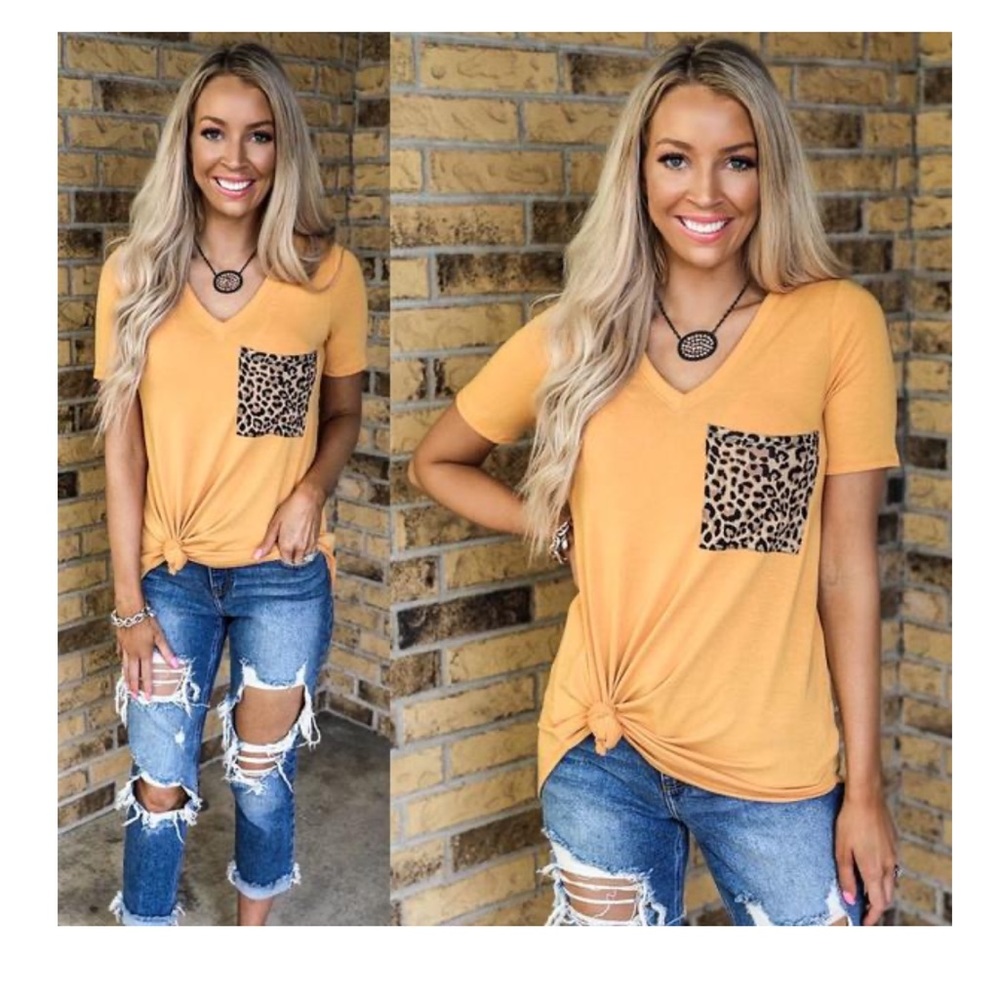 Leopard pocket tee